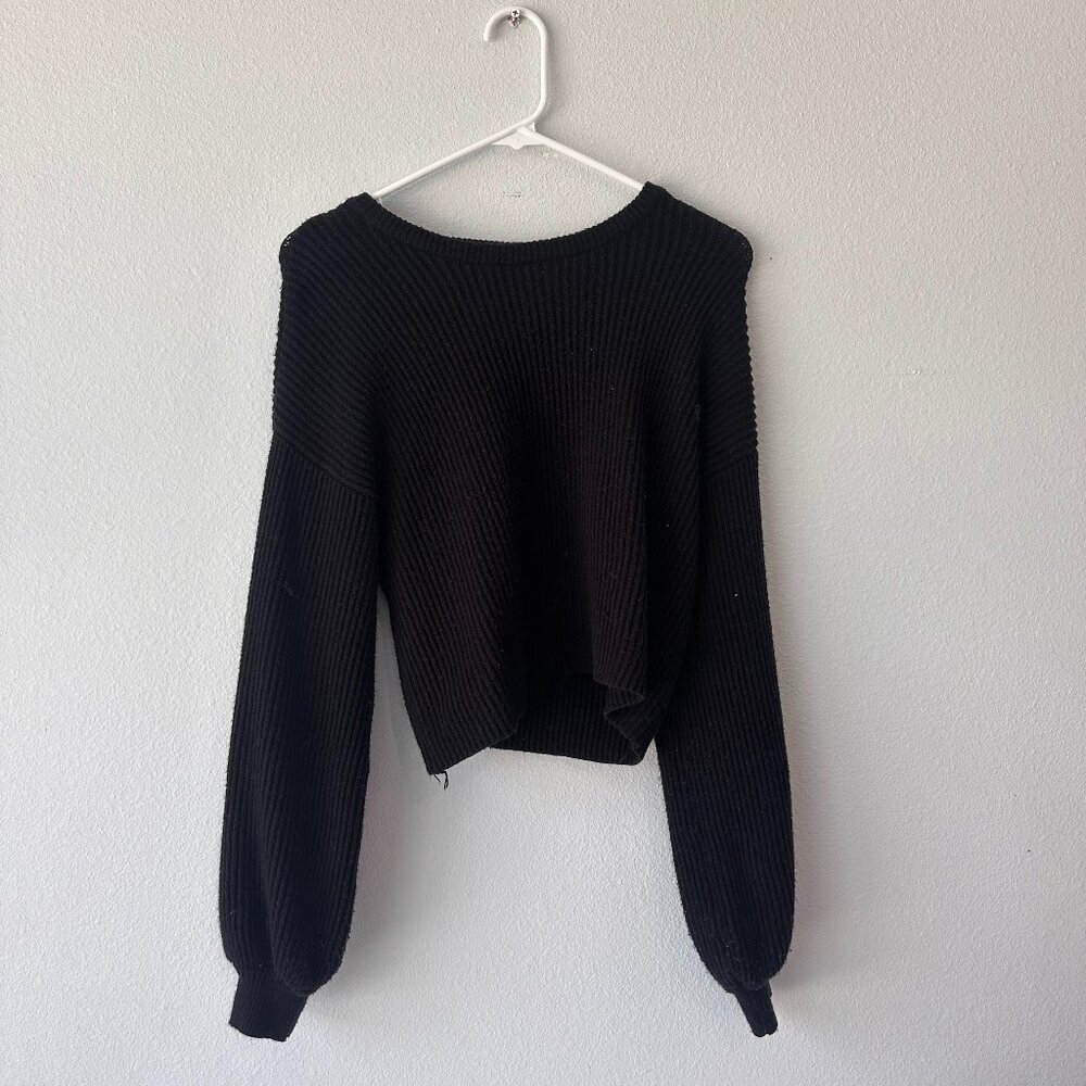 Black cropped sweater